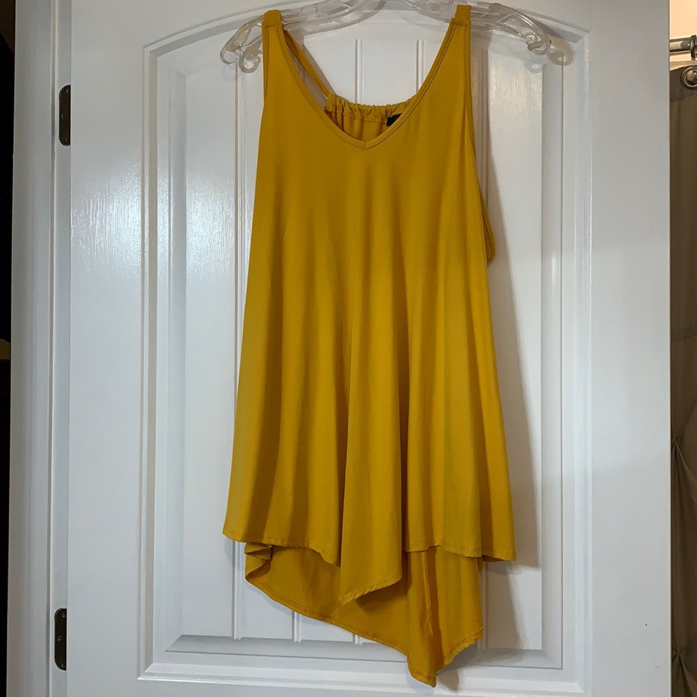 Mustard yellow v neck tank